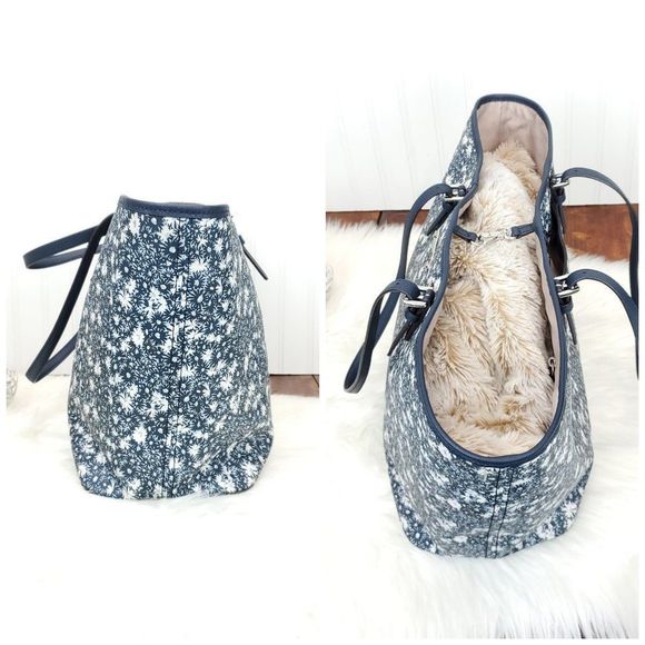 Michael Kors Jet Set Travel Large Carry All Navy Tote with Matching Wallet - Picture 5 of 16